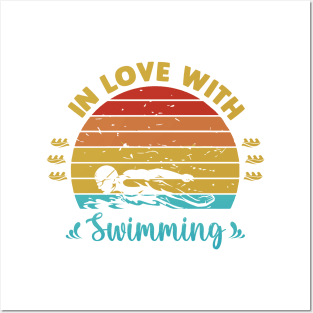 In love with swimming Posters and Art